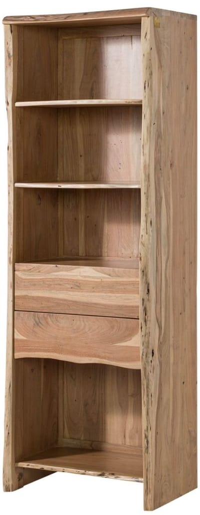 MASSIVMOEBEL24.DE acacia open kast blank massief hout 71x45x207 cm (BxTxH) gelakt gemonteerd PURE ACACIA volledig massief #111