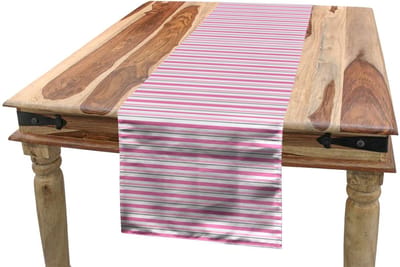 ABAKUHAUS Geometrische loper – 40x180 cm – wit grijs roze