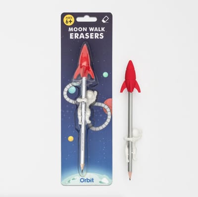 Suck UK Moon Walk Erasers 24 x 197 x 31mm | 32g