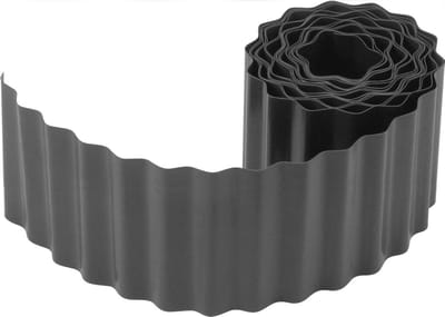 Gazonrand - Bloembedrand Tuinrand - Tuinieren - Flexibel en slagvast - 9 m x 10 cm - Antraciet