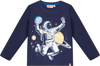T-SHIRT MET LANGE MOUWEN RUIMTE/ SPACE