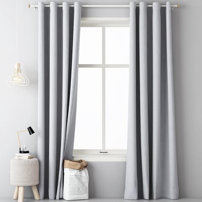 Ondoorzichtig Ringgordijn met Metalen Oogjes - 140 x 250 cm - Kant-en-klaar