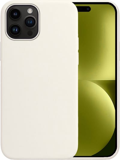 Hoesje - Geschikt voor Apple iPhone 15 Pro - Sterk & Shockproof - Hoes Cover - Siliconen Case - Telefoonhoesjes - Wit