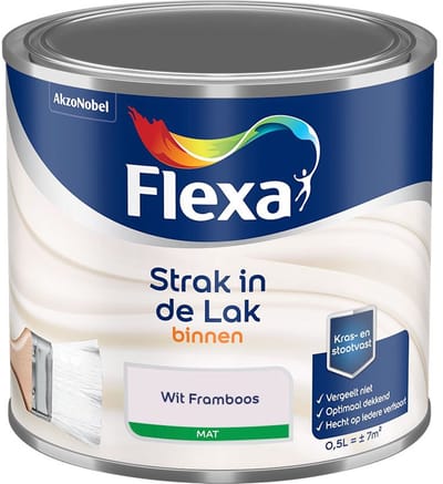 Flexa - Strak In De Lak Binnenlak Mat - Wit Framboos - Mengverf - 500 Ml