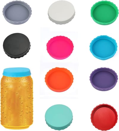 10 Stuks Silicone Deksel voor Frisdrankblikken, Herbruikbare Lids voor Koolzuurhoudende Dranken, Bescherming tegen Verlies en Vervuiling