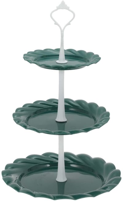 Dailygoods- Taartdisplay 3-laags - Ronde Cupcake-standaard - Verstelbare Niveaus - Hoogwaardig PP-materiaal - Geschikt voor Bruiloften/Feesten - Eenvoudig te Monteren - Gebakstandaard