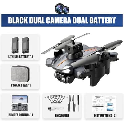 Nieuwe P11 Pro Drone Dubbele ESC Camera WIFI FPV Obstakel Vermijding Positionering Vierassige Opvouwbare Afstandsbediening Speelgoed Kinderen Cadeau Eén-klik Opstijgen 2 battery zwart