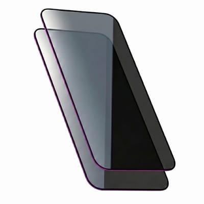 3mk, Set van 2 Privacy Tempered Glass Screenprotectors Geschikt voor Samsung Galaxy S25 met Applicator, Transparant zwart