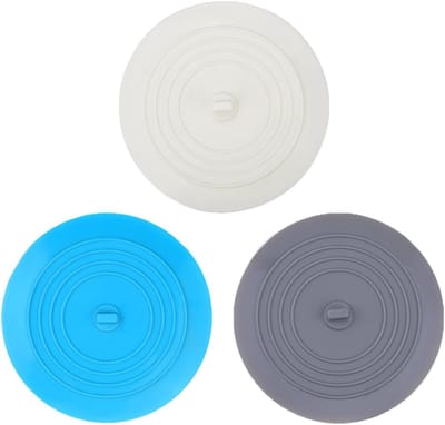Siliconen Badstopper 3-pack - Platte Zuig Afvoerplug voor Keuken en Badkamer