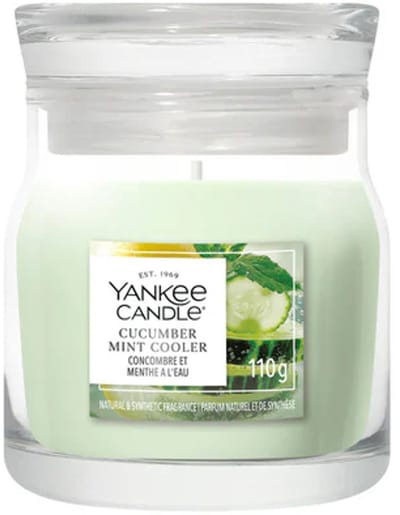 Yankee Candle - Cucumber Mint Cooler Small Jar Geurkaars - tot 30 branduren