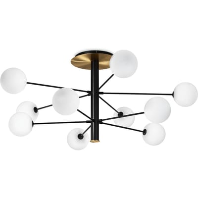 Ideal Lux Cosmopolitan zwart/messing 10-lamps Ø 124