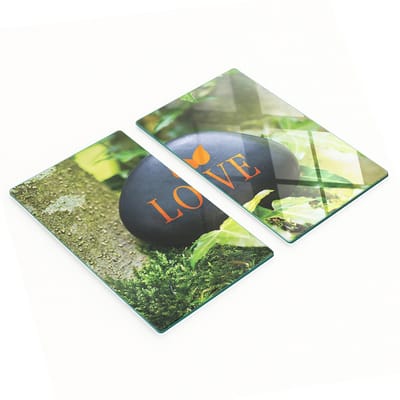 Multifunctionele decoratieve keukenplanken van gehard glas met liefdesmotief, 2x30x52 cm