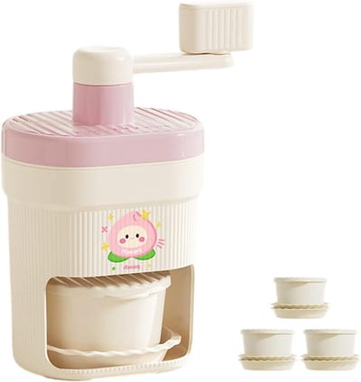 Handmatig Ijsscheerapparaat - Schaafijsmachine IJsmachine - Desserts Maken - Roestvrij Staal Systeem - 23 x 12 cm - Blauw