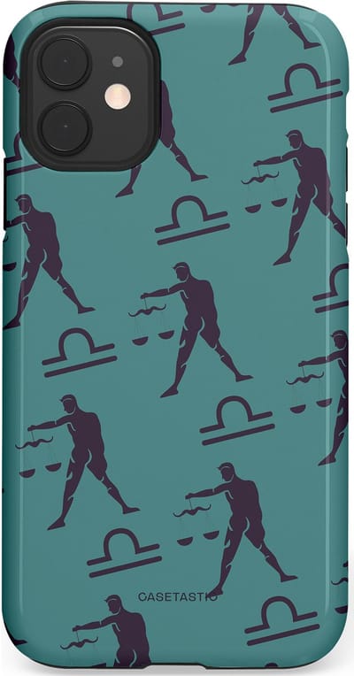 Casetastic Hoesje Geschikt voor Apple iPhone 11 - Stijlvolle Beschermende Duo-layer Case - Zodiak weegschaal