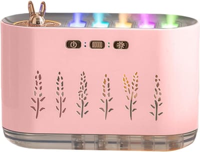 Luchtbevochtiger Thuis - Kamer Lucht - Rustgevende Sfeer - Muziek Ritme Synchronisatie - 700 ml Reservoir - Roze