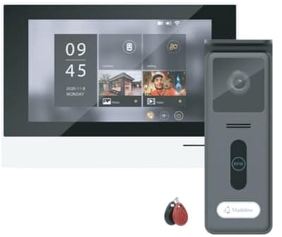 Videofoon met 7" touchscreen en contactloze ontgrendeling