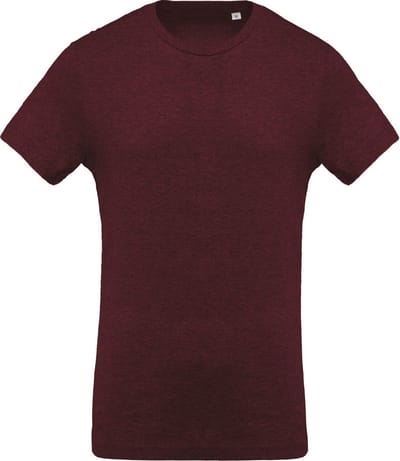 Kariban Heren Organische Bemanningsleden Hals T-Shirt (Wijn Heide)
