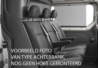 Pasvorm stoelhoezen Citroen e-Jumpy 2021-heden (3 losse zittingen en rugleuningen met armsteuntjes) - Stof zwart