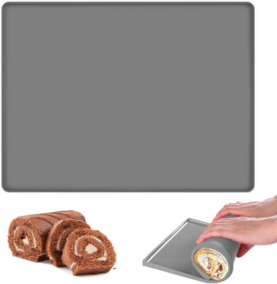 Thijox - Bakmat met Rand en Uitgietbescherming 30 x 40 cm - Antislip Siliconen Bakplaat voor Oven - Duurzame Antiaanbaklaag Bakblad voor Biscuirtrolle