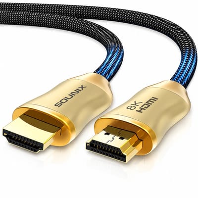 Sounix HDMI Kabel 2.1 - 8K@60Hz - 2 meter Gold Plated - Ethernet - HDMI naar HDMI - Zwart