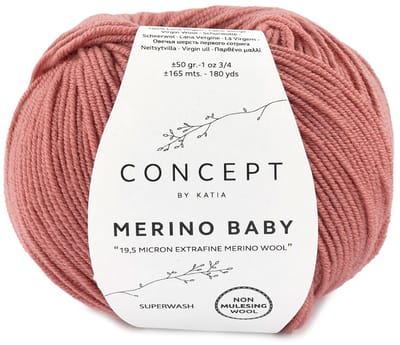 Katia Concept Merino Baby - 87 donker zalmroze - Wol Garen