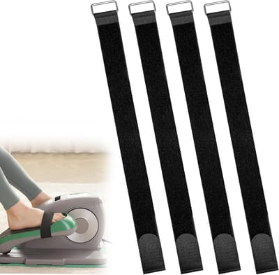 4 Stuks Fiets Pedalen Met Brede Riemen Voor Thuis Fietstraining, Spinning En Fitness