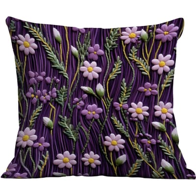 Nieuw Imitatie Geborduurde Bloemen Kussensloop Kort Fluweel Dubbelzijdig Bedrukt Huis Sofa Kussen Kussensloop 45 * 45Cm
