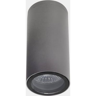 LEDS-C4 Eko buiten plafondlamp, grijs, Ø 6 cm, aluminium