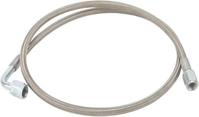 Cocoplus -Olietoevoerleiding - Turbo - 4AN - 90 graden - RVS - Gevlochten - Olietoevoerbuis - Pijp - Slang - Geschikt voor Turbo - RVS - Model - 48 inches