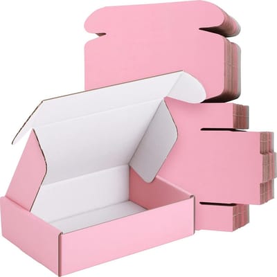 50x Kartonnen Verzenddozen Roze - Stevige Golfkartonnen Verhuisdozen voor Kleine Bedrijven