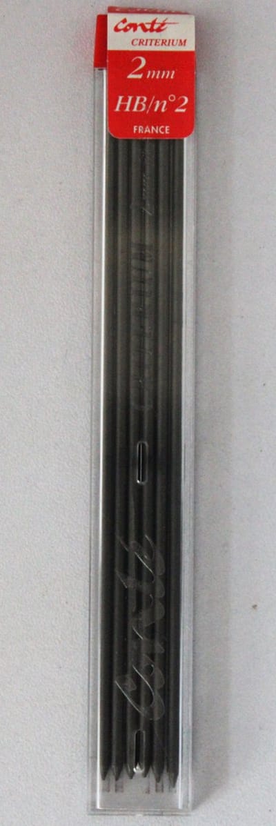 Potloodstift - Grafiet - Criterium Conte - Stift - Potlood - Vulpotlood - Refill - 6 stuks - Diameter Lijndikte 2mm - Harheid HB - Lengte 115mm - 7550 - Mines - Leads - Kleur Zwart