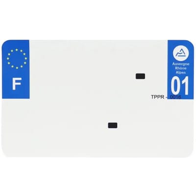 Blanco PVC nummerplaatstrip Top Plaq 01