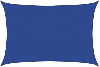 vidaXL - Zonnezeil - 160 - g/m² - rechthoekig - 4x6 - m - HDPE - blauw