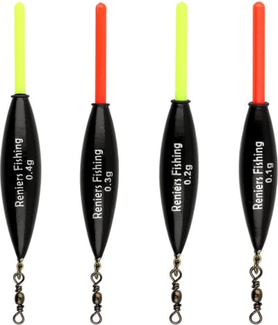 Reniers Fishing Dobber RF N12 – Inline Dobber met Verwisselbare Antenne voor Ondiep en Stromend Water - Kleur: rood,Maat: 0.30g