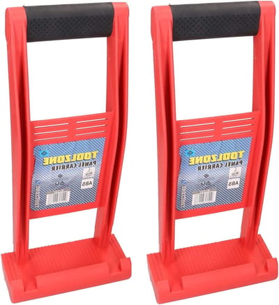 Gipsplaat Drager - Paneel Lifter - Materiaaldragers - Zachte Handgreep - 80 kg - Rood