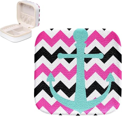 Sieraden Doos - Reis Case - Sieraden Opbergen - Duurzaam PU Leer - 10.5 cm - Veelkleurig