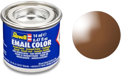 Revell Hobbyverf Enamel verf - #80 Mud Brown - Gloss - RAL8003 - Enamel - Verf potje - 14 ml