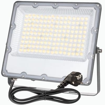 100W LED Schijnwerper Buiten - 6500K Daglicht Wit - 10,000 Lumen Super Heldere Beveiligingsverlichting - IP66 Waterdicht voor Tuin en Garage