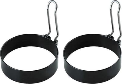 bakvormen set van 2 - rond - Ø7,5 cm|Ei- en Pannenkoekenvorm | Handig keukenhulpje | Vorm voor het bakken van mooie pannenkoekjes en eieren
