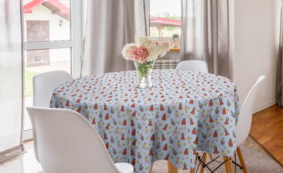 ABAKUHAUS Duke Ronde Tafelkleed, Prinses Queen King Knight, Cirkelvormige tafelkleed voor eetkamerkeukendecoratie, 150 cm, Meerkleurig