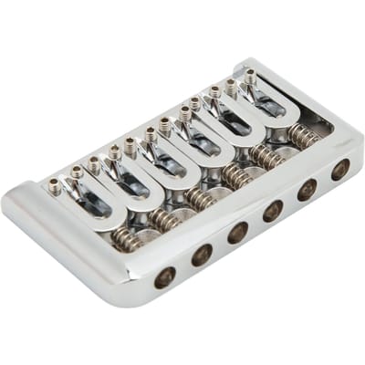 76mm Vaste Hardtail Gitaarbrug U-vormige Snaarafstand Roller Brug Zadel voor Elektrische zilver