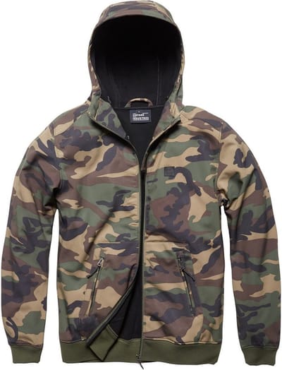 Vintage Industries Funktion-jas Ashore Softshell Jacket Woodland Camo