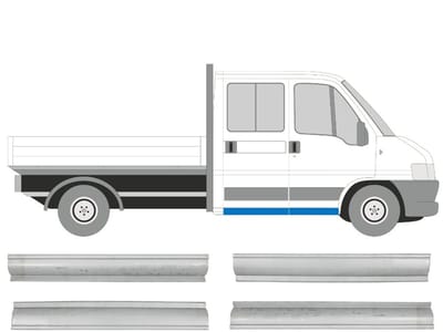 Reparatiepaneel voor + achter dorpel voor Fiat Ducato 1994-2006 / Links + Rechts
