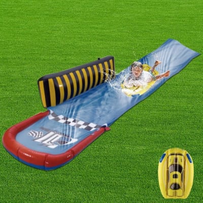 Core® Buikschuifbaan - Waterbaan - Waterglijbaan - Blauw - 488cm x 85cm x 35cm