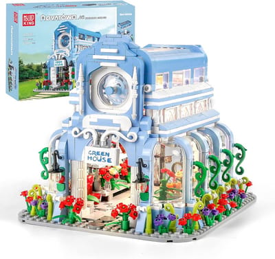 Mould King 16048 Bloemen Green House bouwpakket | Classic creator educatief speelgoed modelbouw | botanical architecture bloemenboeket huis | Modulaire gebouwen volwassenen | Bloemenpracht verlichtingen | 1289 bloks