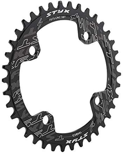 Dailygoods- Kettingblad Aluminium Legering 32/34/36/38T - Narrow Wide - 104 BCD - BMX/MTB - Lichtgewicht - Eenvoudige Installatie - Fiets Kettingblad