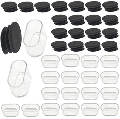 Rubberen Stoelpootdoppen - 40 Stuks voor Ovale Stoelen