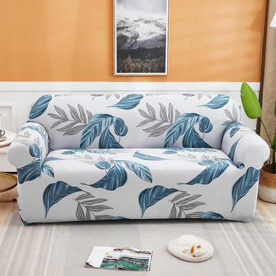 Geprinte Bankhoezen Voor Woonkamer Elastische Stretch Slipcover Modulaire Hoekbankhoezen 4-seater 235-300cm