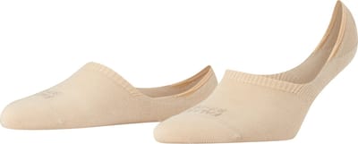 FALKE Step High Cut onzichtbar eenkleurig katoen footies dames beige - maat 35-36