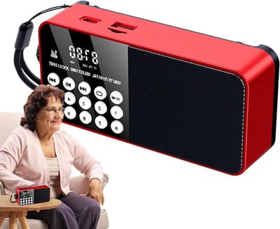 Draagbare Digitale Radio - Batterij Radio - Outdoor Luisteren - Met Zaklamp - 16.2 x 9.3 x 4.7 cm - Rood